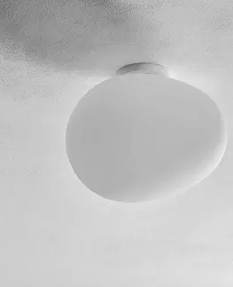Stropné svietidlá Foscarini Stropná lampa Foscarini Gregg z mediálneho skla, 27 cm