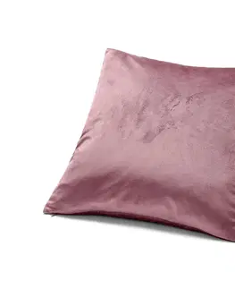 Pillows Zamatová obliečka na dekoračný vankúš, staroružová
