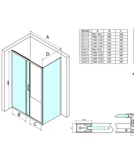 Sprchové dvere GELCO - SIGMA SIMPLY obdĺžniková sprchová zástena 1300x700mm L/P varianta, číre sklo GS1113GS3170