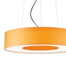 Závesné svietidlá Hufnagel Závesné LED svetlo Donut stmievateľné 22W oranžové