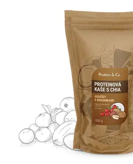 Zdravé potraviny Protein & Co. Proteínové kaše s chia 1 600 g – 8 príchutí PRÍCHUŤ: Jahoda s bielou čokoládou