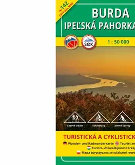 Turistika, skaly Burda - Ipeľská pahorkatina - TM 142 - 1: 50 000