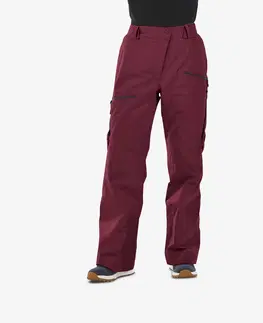 nohavice Dámske lyžiarske nohavice FR100 bordové