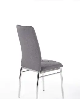 Jedálenské stoličky HALMAR K309 jedálenská stolička svetlosivá / chróm