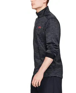 Pánske mikiny Under Armour Armour Fleece 1/2 Zip Black/Black - M