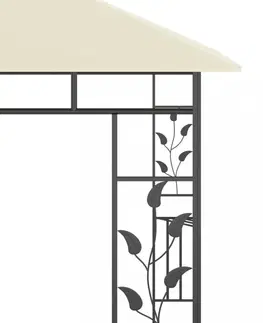 Záhradné altány Záhradný altánok s moskytiérou 3 x 3 m Dekorhome Krémová