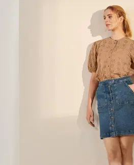Skirts Džínsová sukňa s gombíkovou légou