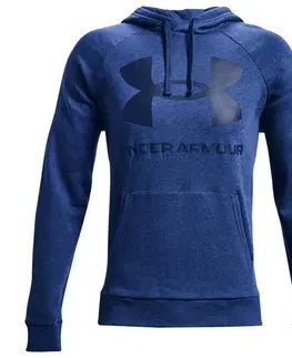 Pánske mikiny Pánska mikina Under Armour Rival Fleece Big Logo HD Graphite Blue - M