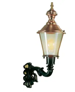 Vonkajšie nástenné svietidlá K.S. Verlichting Vonkajšie nástenné svietidlo Hoorn, horná zásuvka, zelené