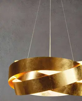 Závesné svietidlá Marchetti LED závesné svietidlo Pura lístkové zlato 60 cm