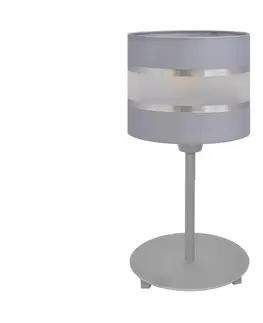 Lampy  Stolná lampa HELEN 1xE27/60W/230V šedá/strieborná 