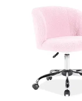 Kancelárske stoličky Kancelárska stolička DOLLY Signal Svetlo ružová