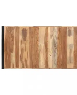 Jedálenské stoly Jedálenský stôl masívne drevo / kov Dekorhome 180x90x75 cm