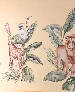 Nálepky na stenu Textilná nálepka na stenu - SAFARI zvieratká z divočiny