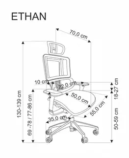 Kancelárske stoličky Kancelárske kreslo ETHAN Halmar