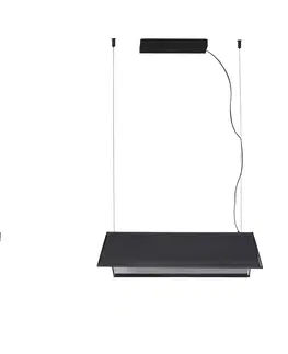 Závesné svietidlá FARO BARCELONA Závesné LED svetlo Ludovico Surface 60 cm, čierna