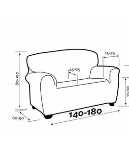 Prehozy Forbyt Napínací poťah na sedačku IRPIN sivá, 140 - 180 cm