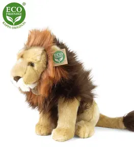 Plyšové hračky RAPPA - Plyšový lev sediaci 25 cm ECO-FRIENDLY