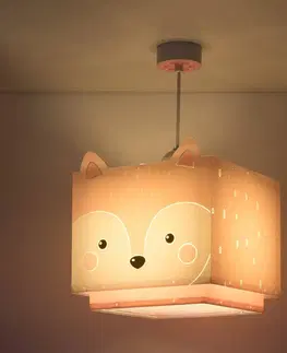 Závesné svietidlá Dalber Detská závesná lampa Little Fox, 1-plameňová