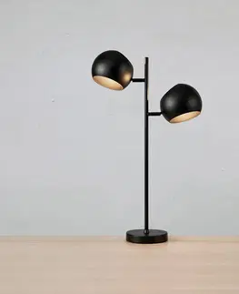 Stolové lampy Markslöjd Stolová lampa Edgar, 2-plameňová, čierna