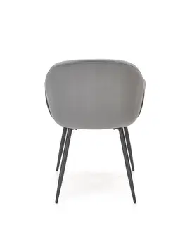 Jedálenské stoličky HALMAR K480 jedálenská stolička sivá / čierna