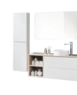 Kúpeľňový nábytok MEREO - Aira, kúpeľňová skrinka s umývadlom z liateho mramoru 81 cm, šedá CN731M