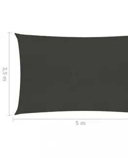 Stínící textilie Tieniaca plachta obdĺžniková HDPE 3,5 x 5 m Dekorhome Sivohnedá taupe
