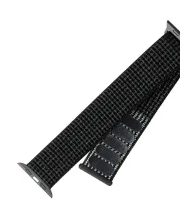 Príslušenstvo k wearables FIXED Nylonový remienok pre Apple Watch 42 44 45 mm, reflexný čierny FIXNST-434-REBK