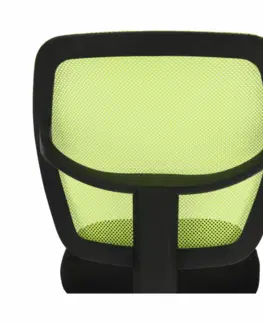 Kancelárske kreslá Otočná stolička, zelená/čierna, MESH