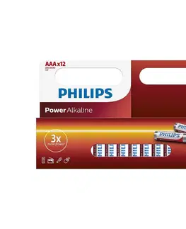 Predlžovacie káble Philips Philips LR03P12W/10 - 12 ks Alkalická batéria AAA POWER ALKALINE 1,5V 1150mAh 