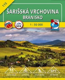 Slovensko a Česká republika Šarišská vrchovina - Branisko TM 115 - 1:50 000 2019