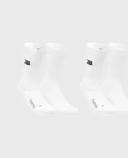 ponožky Basketbalové ponožky NBA SO900 biele unisex 2 páry