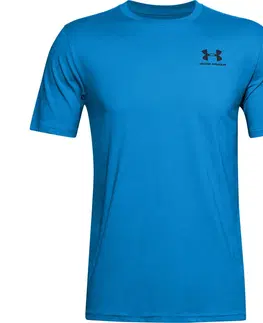 Pánske tričká Pánske tričko Under Armour Sportstyle Left Chest SS Electric Blue - L