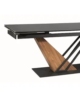 Jedálenské stoly GENIA jedálenský stôl, čierna / jaseň
