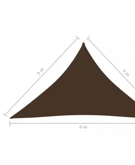 Stínící textilie Tieniaca plachta trojuholníková 5 x 5 x 6 m oxfordská látka Dekorhome Oranžová