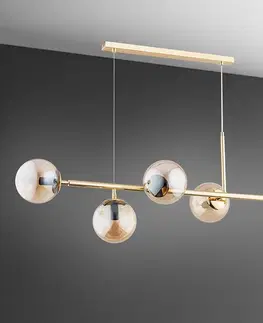 Moderné lampy do obývačky Lampa Dansa gold 5 Pł 63019 LW5