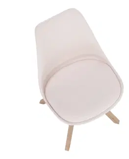 Jedálenské stoličky KONDELA Etosa otočná jedálenská stolička perlová / buk