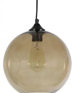 LED osvetlenie Závěsná lampa EDISON Z Candellux Priehľadná