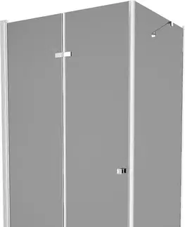 Vane MEXEN/S - Lima sprchovací kút 80x110 cm, grafit, chróm + biela vanička so sifónom, 856-080-110-01-40-4010