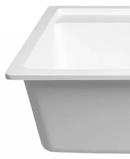 Kuchynské drezy SAPHO SAPHO - Granitový vstavaný mono drez, 53x50cm, biela GR1031