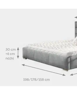 Postele Confy Dizajnová posteľ Raelyn 160 x 200 - 