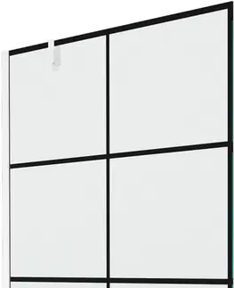 Sprchové dvere MEXEN/S - Next vaňová zástena FIX 100x150 cm, čierny dekor, biela 895-100-000-00-77-20