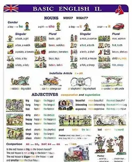 Gramatika a slovná zásoba Basic english II. - A4 karta - Kolektív autorov