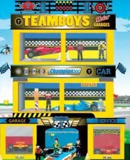 Nalepovačky, vystrihovačky, skladačky Teamboys-Motor Garages