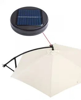 Slnečníky Závesný slnečník s LED svetlom Ø 330 cm Dekorhome Krémová