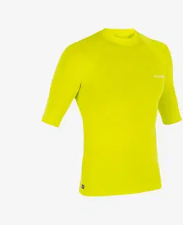 surf Pánske tričko Top 100 proti UV žiareniu s krátkym rukávom žlté
