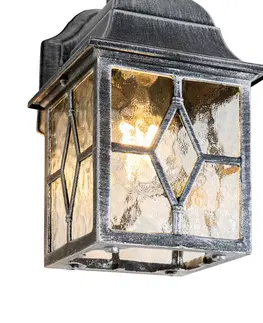 Vonkajsie nastenne svietidla Romantický vonkajší nástenný lampáš starostrieborný - Londýn