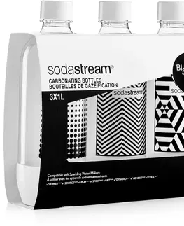 Sodastream a ďalšie výrobníky perlivej vody SODASTREAM Fľaša TriPack 1l Black&White 