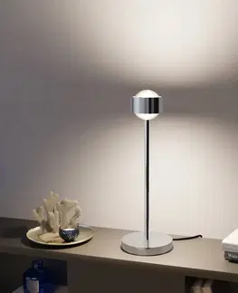 Stolové lampy Top Light Puk! 80 Eye Table LED, šošovka matná, chróm