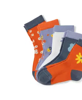 Socks Detské ponožky, motív kvietkov, 5 párov